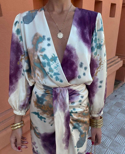 Emma | Elegant Silk Dress with V-neck