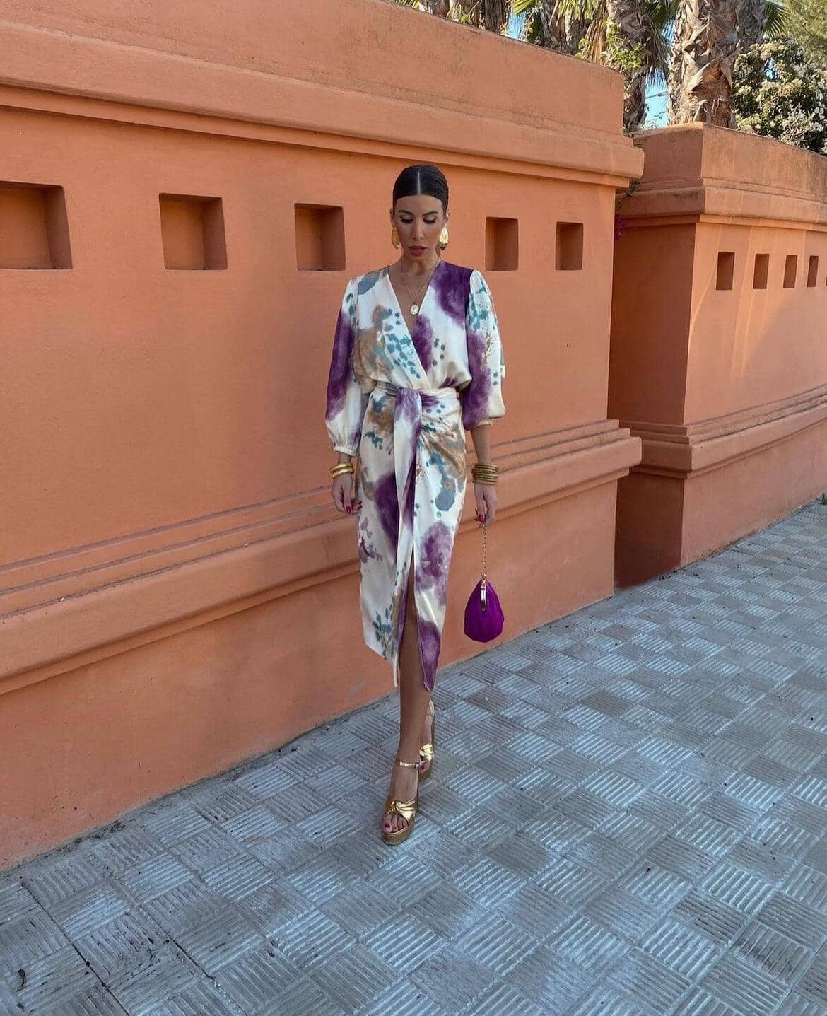 Emma | Elegant Silk Dress with V-neck