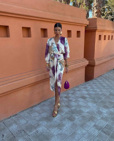 Emma | Elegant Silk Dress with V-neck